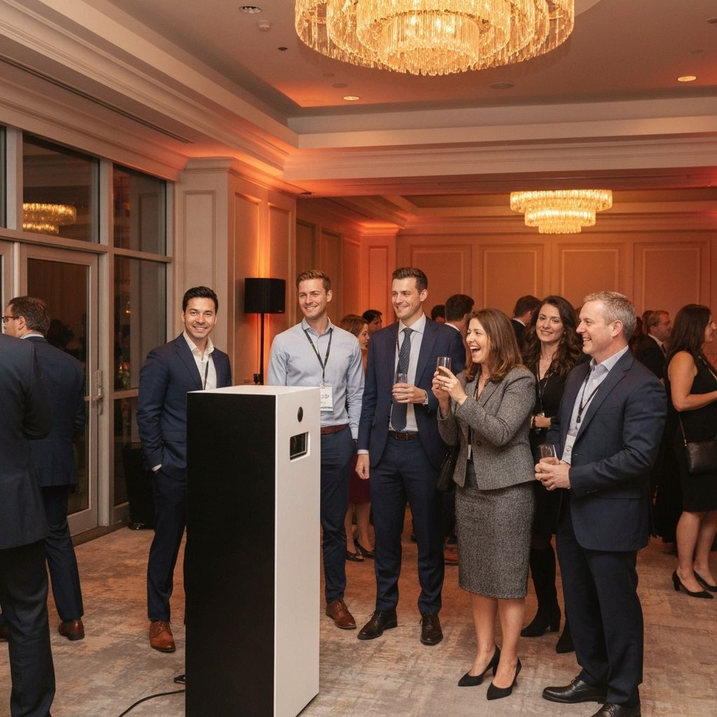 ลกคาใชต Photobooth KIOSK พรอมระบบ AI Digital Canvas และ Touchscreen สำหรบงานอเวนต